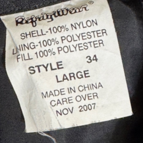 RefrigiWear Long Jacket Insulated Quilt Puffer Blue Size Large GREAT CONDITION - Picture 6 of 6